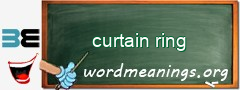WordMeaning blackboard for curtain ring
